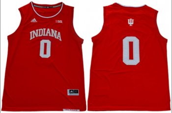 Hoosiers #0 Romeo Langford Red Big 10 Patch Basketball Stitched College Jersey