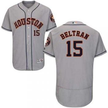 Houston Astros #15 Carlos Beltran Grey Flexbase Authentic Collection Stitched MLB Jersey