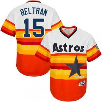 Houston Astros #15 Carlos Beltran White Orange Flexbase Authentic Collection Cooperstown Stitched MLB Jersey