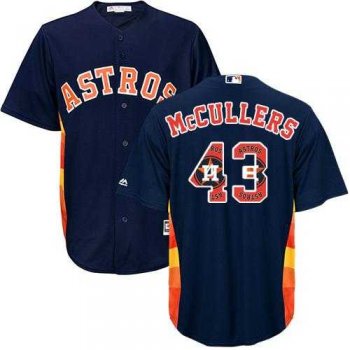 Houston Astros #43 Lance McCullers Navy Blue Team Logo Fashion Stitched MLB Jersey