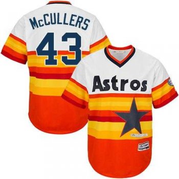 Houston Astros #43 Lance McCullers White Orange Flexbase Authentic Collection Cooperstown Stitched MLB Jersey