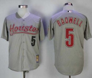 Houston Astros #5 Jeff Bagwell Grey 2006 Turn Back The Clock Stitched MLB