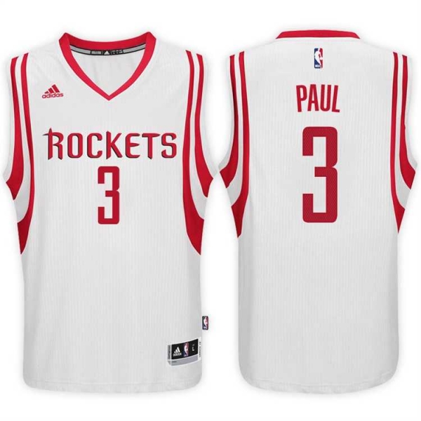 Houston Rockets #3 Chris Paul Home White New Swingman Stitched NBA Jersey