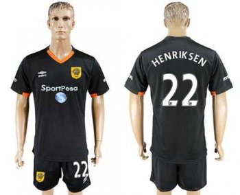 Hull City #22 Henriksen Away Soccer Club Jersey