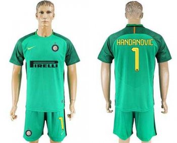 Inter Milan #1 Handanovic Green Goalkeeper Soccer Club Jersey