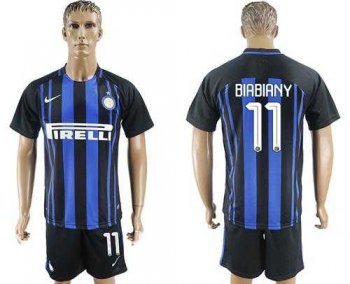 Inter Milan #11 Biabiany Home Soccer Club Jersey