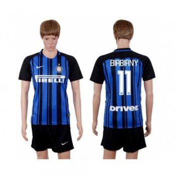 Inter Milan #11 Biabiany Home Soccer Club Jersey