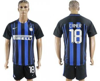 Inter Milan #18 Caner Home Soccer Club Jersey