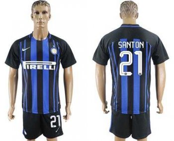 Inter Milan #21 Santon Home Soccer Club Jersey