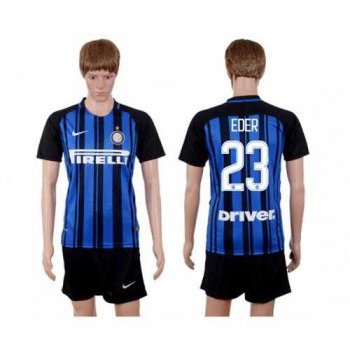 Inter Milan #23 Eder Home Soccer Club Jersey