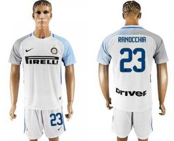 Inter Milan #23 Ranocchia White Away Soccer Club Jersey