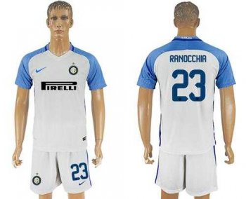 Inter Milan #23 Ranocchia White Away Soccer Club Jersey