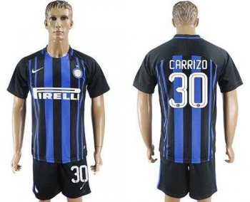 Inter Milan #30 Carrizo Home Soccer Club Jersey