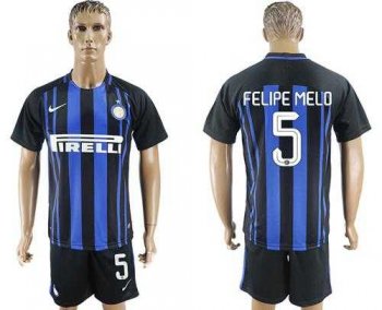 Inter Milan #5 Felipe Melo Home Soccer Club Jersey