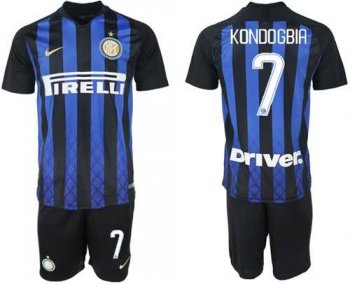 Inter Milan #7 Kondogbia Home Soccer Club Jersey