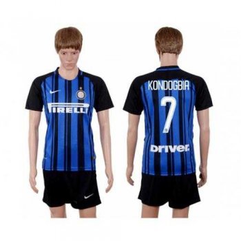 Inter Milan #7 Kondogbia Home Soccer Club Jersey