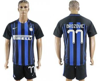 Inter Milan #77 Brozovic Home Soccer Club Jersey