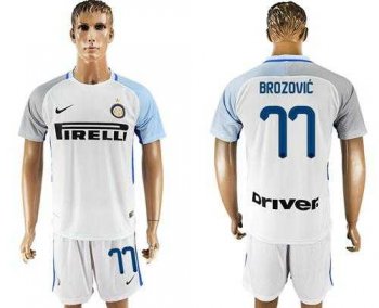 Inter Milan #77 Brozovic White Away Soccer Club Jersey