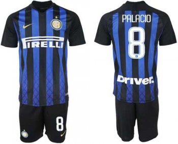 Inter Milan #8 Palacio Home Soccer Club Jersey