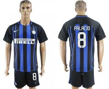 Inter Milan #8 Palacio Home Soccer Club Jersey