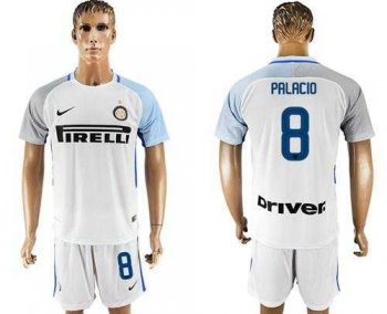 Inter Milan #8 Palacio White Away Soccer Club Jersey