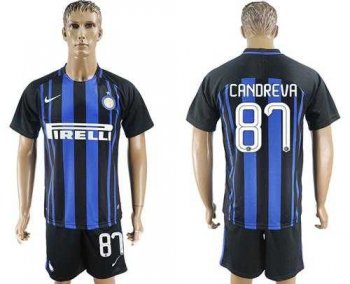 Inter Milan #87 Candreva Home Soccer Club Jersey