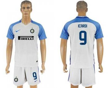 Inter Milan #9 Icardi White Away Soccer Club Jersey