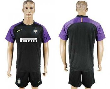 Inter Milan Blank Black Goalkeeper Soccer Club Jersey