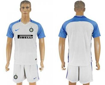 Inter Milan Blank White Away Soccer Club Jersey