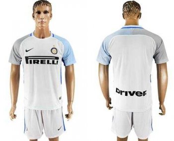 Inter Milan Blank White Away Soccer Club Jersey