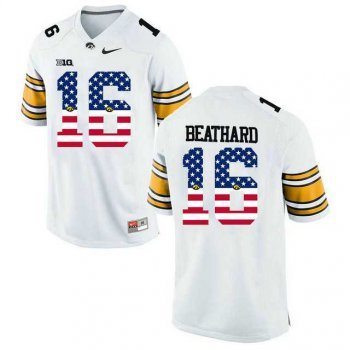 Iowa Hawkeyes #16 C.J Beathard White USA Flag College Football Limited Jersey