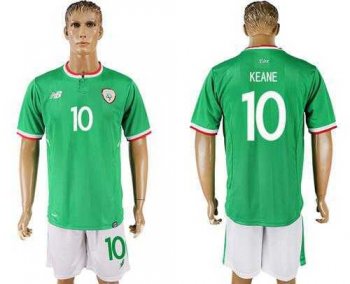 Ireland #10 Keane Green Soccer Country Jersey