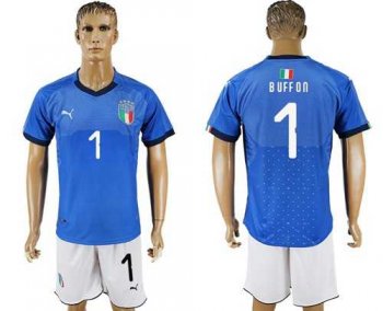 Italy #1 Buffon Home Soccer Country Jersey