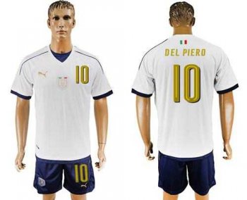 Italy #10 Del Piero Away Soccer Country Jersey