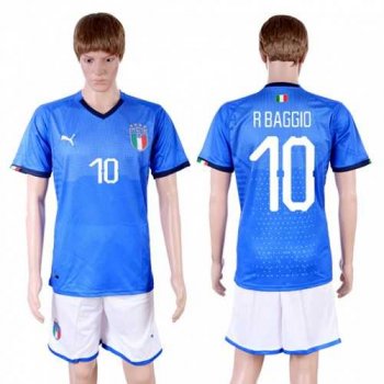 Italy #10 R Baggio Home Soccer Country Jersey