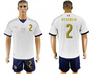 Italy #2 De Sciglio Away Soccer Country Jersey