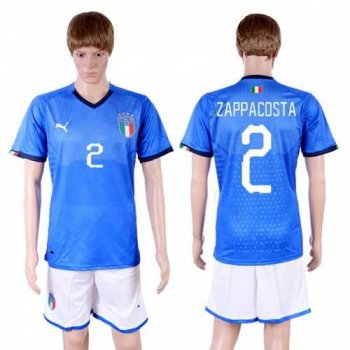 Italy #2 Zappacosta Home Soccer Country Jersey