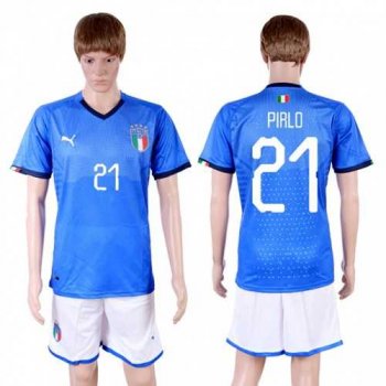 Italy #21 Pirlo Home Soccer Country Jersey