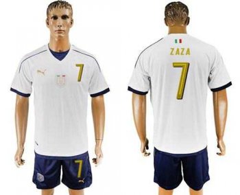 Italy #7 Zaza Away Soccer Country Jersey