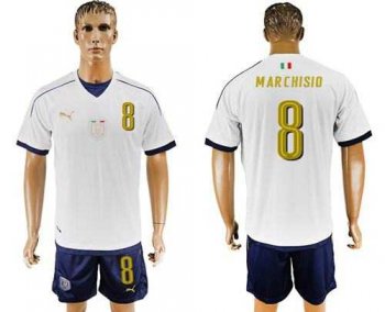 Italy #8 Marchisio Away Soccer Country Jersey