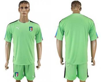 Italy Blank Green Goalkeeper Soccer Country Jersey