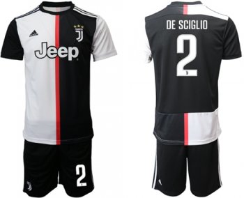 Juventus #2 De Sciglio Home Soccer Club Jersey