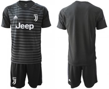 Juventus Blank Black Goalkeeper Soccer Club Jersey