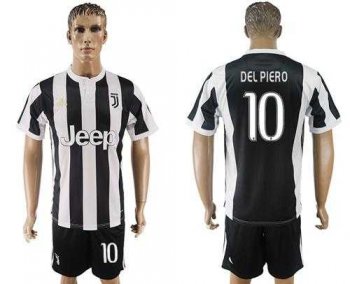 Juventus #10 Del Piero Home Soccer Club Jersey