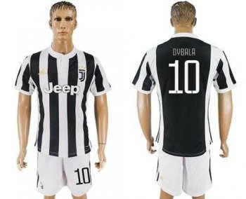 Juventus #10 Dybala Home Soccer Club Jersey