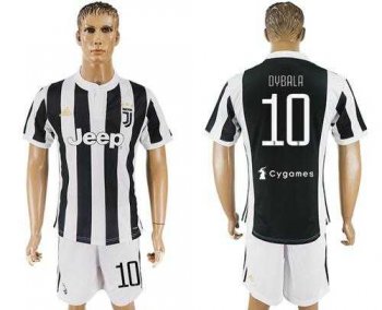 Juventus #10 Dybala White Soccer Club Jersey