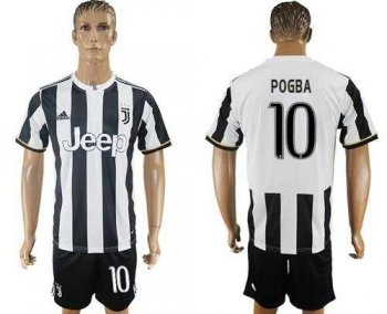 Juventus #10 Pogba Home Soccer Club Jersey