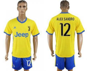 Juventus #12 Alex Sandro Away Soccer Club Jersey