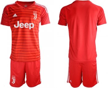 Juventus Blank Red Goalkeeper Soccer Club Jersey