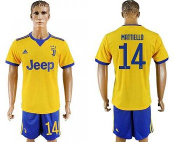 Juventus #14 Mattiello Away Soccer Club Jersey